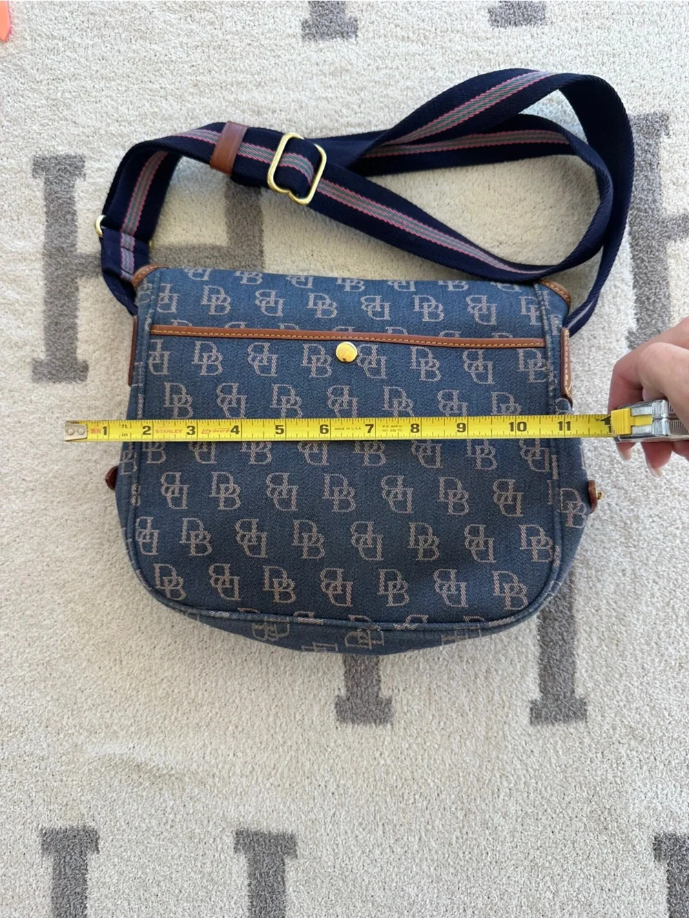 Vintage denim Dooney crossover bag